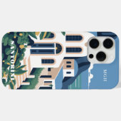 カスタムモノグラム&文字サントリーニギリシャ Case-Mate iPhoneケース (裏面 (横))