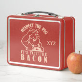 カスタムモノグラム PIG TO BACON メタルランチボックス (インサイチュ)