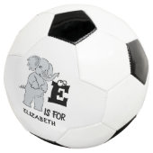 カスタムモノグラムEは可愛いカラフルゾウ用 サッカーボール (3/4)