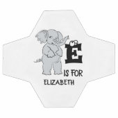 カスタムモノグラムEは可愛いカラフルゾウ用 サッカーボール (フラット)