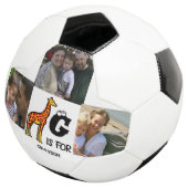 カスタムモノグラムGはキリンのかわいいキリン サッカーボール (3/4)