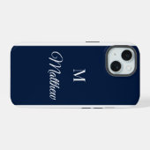 カスタムモノグラムiPhoneケース iPhone 15ケース (裏面横)
