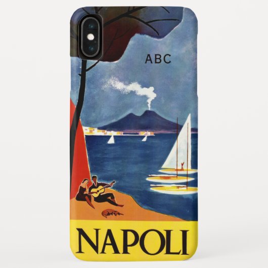 カスタムモノグラムNapoli (ナポリ)の電話番号ケース Case-Mate iPhoneケース (裏面)