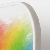 カスタムモノグラモダンムカラフルテンプレート ピックルボールラケット (左詳細)