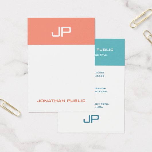 カスタムモノグラモダンムテンプレートエレガントカラー (オフィス)