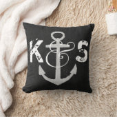 カスタムモノグラ航海のム黒板装飾用クッション クッション (ブランケット)