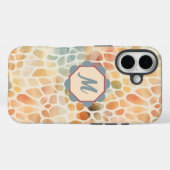 カスタムモノグラ芸術的ム水彩模様 Case-Mate iPhoneケース (裏面 (横))