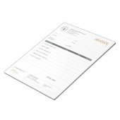 カスタムモバイル公証人法的署名請求書グレー ノートパッド (アングル)