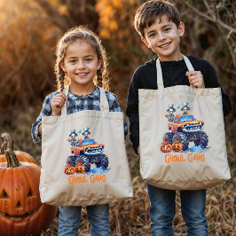 カスタムモンスタモダンートラックグール集団ハロウィーン トートバッグ