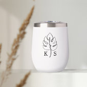 カスタムモンステラ結婚モノグラムのロゴ