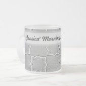 カスタムモーニングラテマグ フロストグラスマグカップ (正面左)