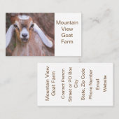 カスタムヤギ農園カントリービジネスカード 名刺 (正面/裏面)