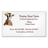 カスタムヤギ養殖動物名刺 マグネット名刺 (正面)