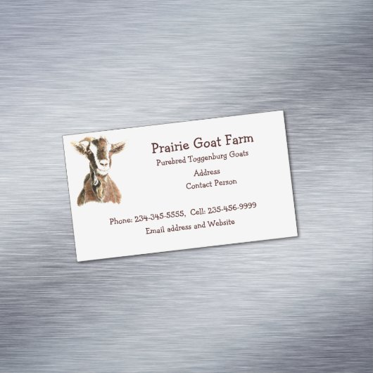 カスタムヤギ養殖動物名刺 マグネット名刺 (インサイチュ)