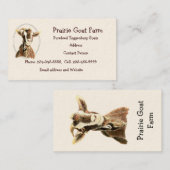カスタムヤギ養殖動物名刺 名刺 (正面/裏面)