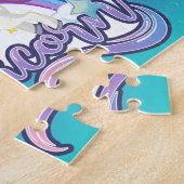 カスタムユニコーンレインボーパーソナライズされたジグソーパズル ジグソーパズル (側面)