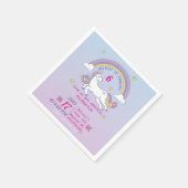 カスタムユニコーン誕生日パーティーナプキンス編集可能 スタンダードカクテルナプキン (角)