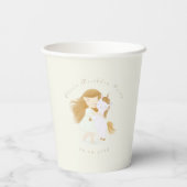 カスタムユニコーン誕生日パーティー赤ちゃんシャワー 紙コップ (裏面)