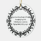 カスタムユニセックスフローリッシュメンターサンキュー セラミックオーナメント (左)