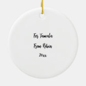 カスタムユニセックスフローリッシュメンターサンキュー セラミックオーナメント (裏面)