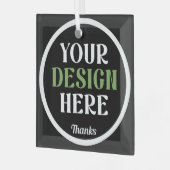 カスタムユニークお洒落とミニマル ガラスオーナメント (正面左)