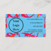 カスタムユニークカラフル抽象芸術 名刺 (裏面)