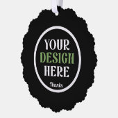 カスタムユニークキスお洒落、ミニマリストhershey® オーナメントカード (左)