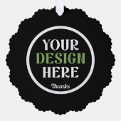 カスタムユニークキスお洒落、ミニマリストhershey® オーナメントカード (正面)