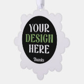 カスタムユニークキスお洒落、ミニマリストhershey® オーナメントカード (左)