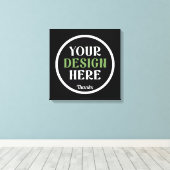 カスタムユニークキスお洒落、ミニマリストhershey® キャンバスプリント (インサイチュ (ウッドフロア))