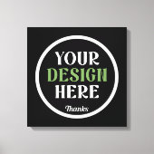 カスタムユニークキスお洒落、ミニマリストhershey® キャンバスプリント (正面)