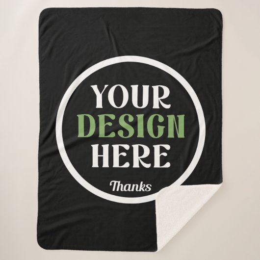 カスタムユニークキスお洒落、ミニマリストhershey® シェルパブランケット (正面)