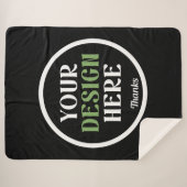 カスタムユニークキスお洒落、ミニマリストhershey® シェルパブランケット (正面(横))