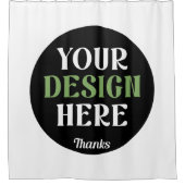 カスタムユニークキスお洒落、ミニマリストhershey® シャワーカーテン (正面)