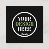 カスタムユニークキスお洒落、ミニマリストhershey® スクエア名刺 (正面)