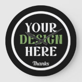 カスタムユニークキスお洒落、ミニマリストhershey® ラージ壁時計 (正面)