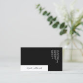 カスタムユニークシンプル白黒 名刺 (スタンド正面)