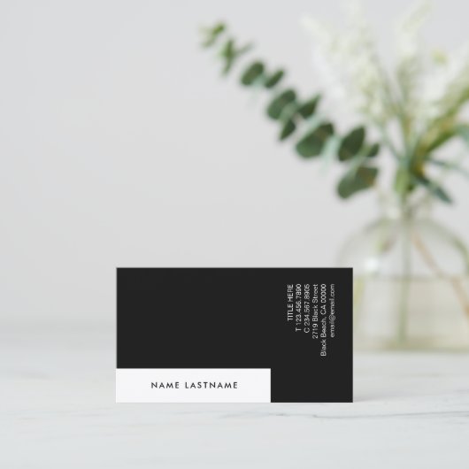 カスタムユニークシンプル白黒 名刺 (スタンド正面)