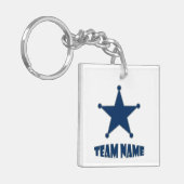 カスタムユニークパーソナライズされた星 キーホルダー (正面左)
