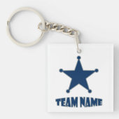 カスタムユニークパーソナライズされた星 キーホルダー (正面)