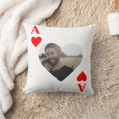 カスタムユニークモダントランプのポーカーハート写真モノグラム クッション (ブランケット)