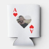 カスタムユニークモダントランプのポーカーハート写真モノグラム 缶クーラー (裏面)