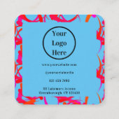 カスタムユニークモダン抽象芸術 スクエア名刺 (裏面)