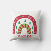 カスタムユニーク家族クリスマスボホレインボー クッション (裏面)