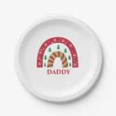 カスタムユニーク家族クリスマスボホレインボー ペーパープレート (正面)