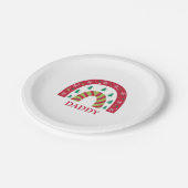 カスタムユニーク家族クリスマスボホレインボー ペーパープレート (アングル)