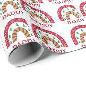 カスタムユニーク家族クリスマスボホレインボー ラッピングペーパー (ロールコーナー)