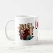 カスタムユニーク2枚の写真コラージュ私は彼女を愛する コーヒーマグカップ (左)