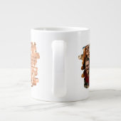 カスタムユニーク2枚の写真コラージュ私は彼女を愛する ジャンボコーヒーマグカップ (裏面)