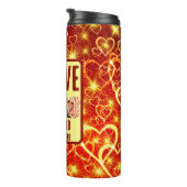 カスタムユニーク2枚の写真コラージュ私は彼女を愛する タンブラー (回転右)